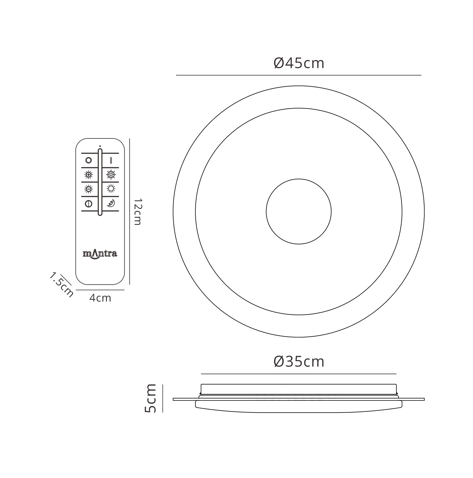 Virgin Ceiling Lights Mantra Fusion Flush Fittings